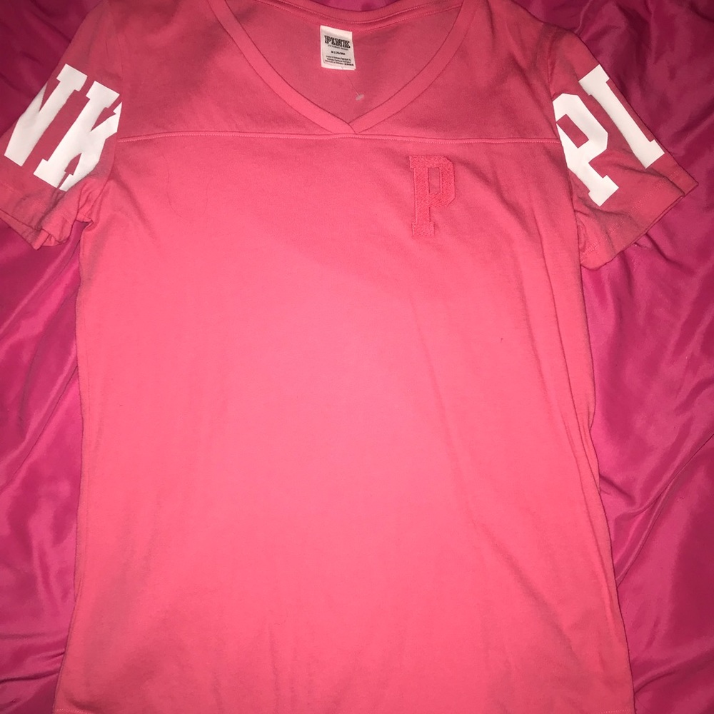 Victoria’s Secret Pink V-Neck Tee - Picture 1 of 2